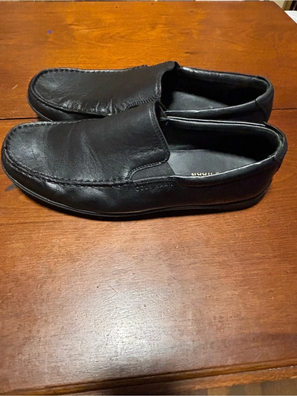 Cole Haan Men’s Black Leather Venetian Driving Loafers Size 10M Style C2740FCK16